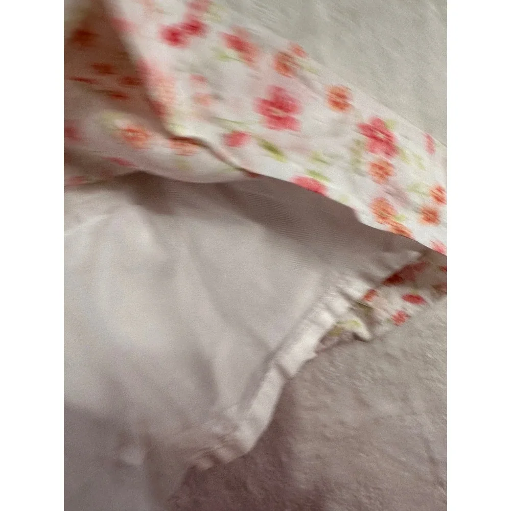 Maggie & Zoe Floral Dobby Dress 24M White Pink Sash Peter Pan Collar Baby Girl